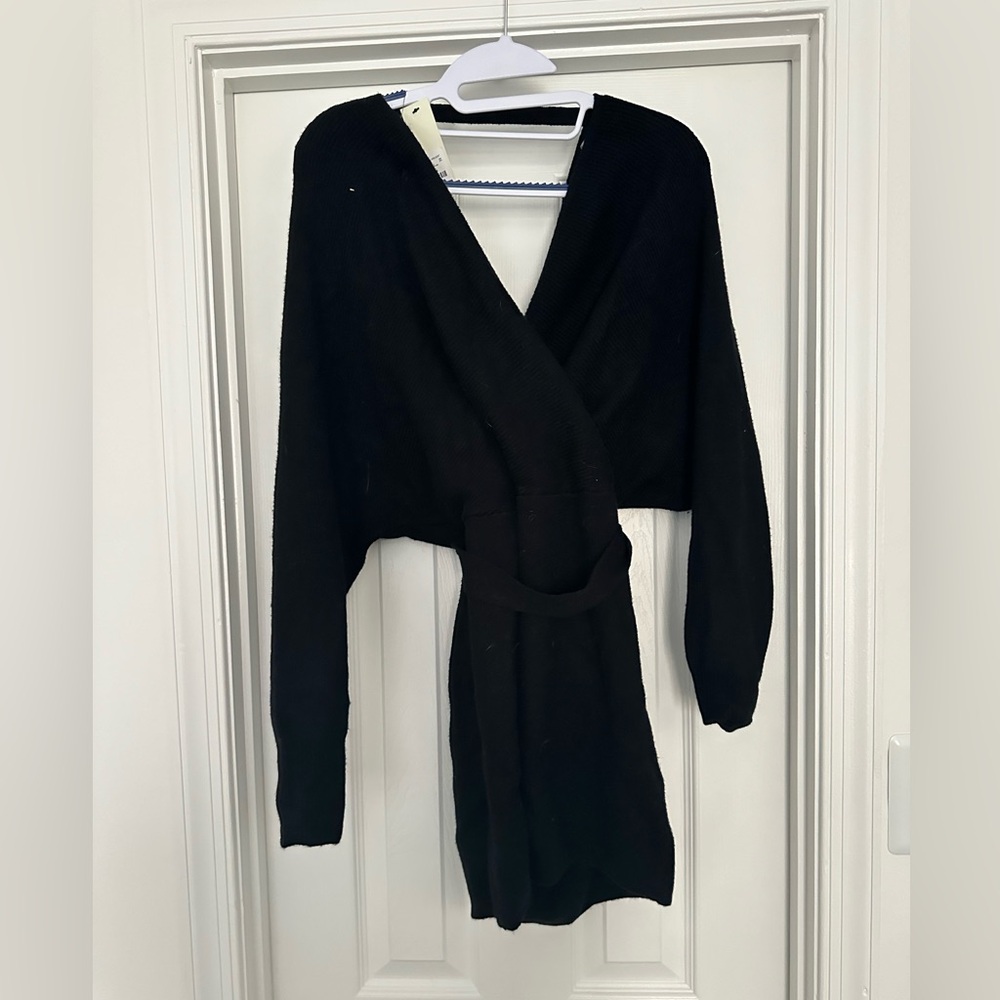 Never worn black sweater dress, size medium